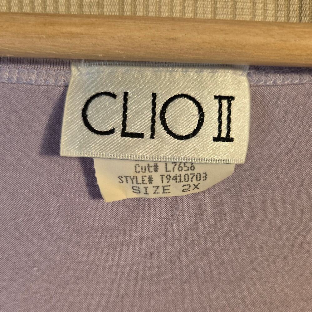 CLIO II 2X Light Puple/Violet/Lavender Ruffle Top [0347] - Picture 8 of 11